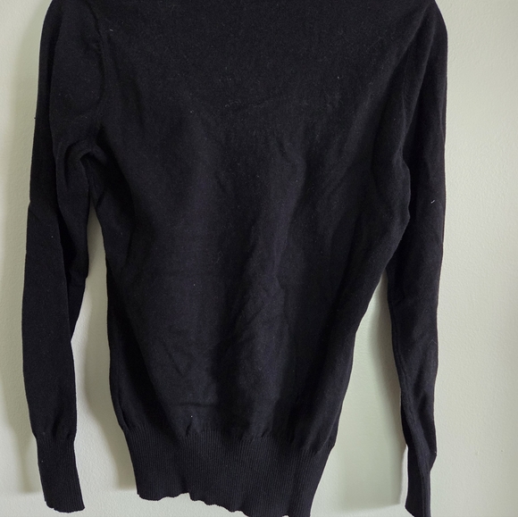 GUESS Womens Sweater Size XL Logo Embellished Long Sleeve Black - Picture 6 of 6